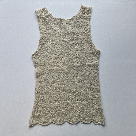 Victoria’s Secret Floral Lace Tank Top Size Medium Vintage Made In USA - Picture 2 of 7